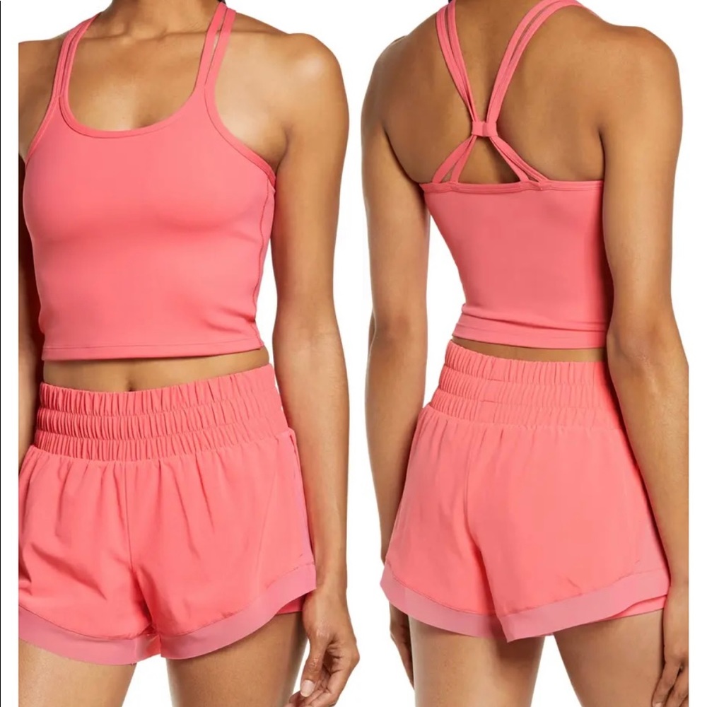 Crop tank top - color: Camilla rose
